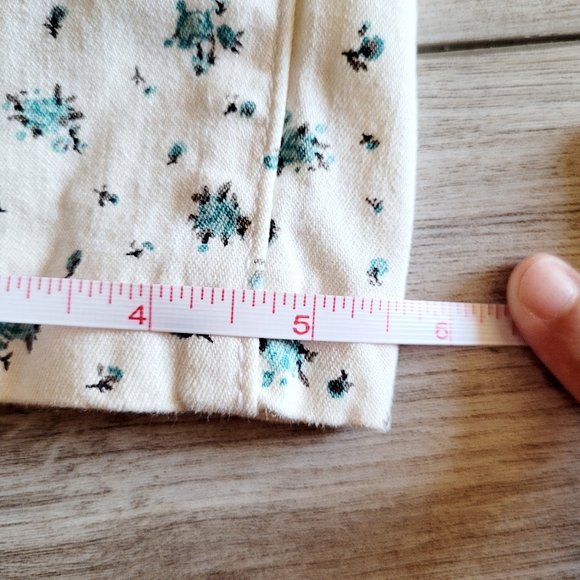 Lee White Cotton Blue Floral Body Shaping Jeans with Ankle Zippers Size 6 - Picture 9 of 12